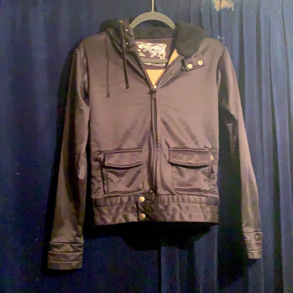 Sessions lightweight black bomber jacket